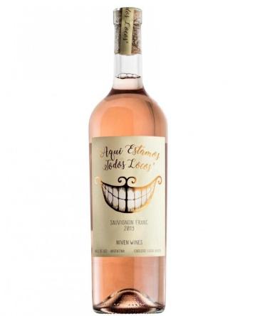 Aqu Estamos Todos Locos Rosado de Sauvignon y Cab Franc 4x750cc.