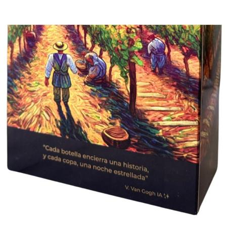 Estuche Rstico Van Gogh. Reflexin para Brindar.