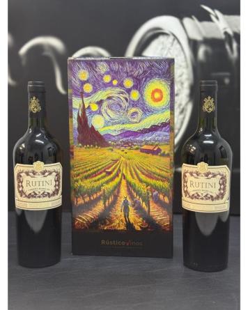 Estuche Rstico Rutini Blend Cabernet-Malbec 2x750cc.