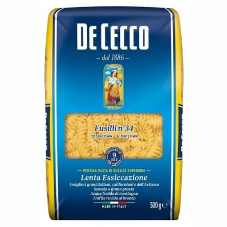 De Cecco Fusilli 1x500grs. Origen Italia.